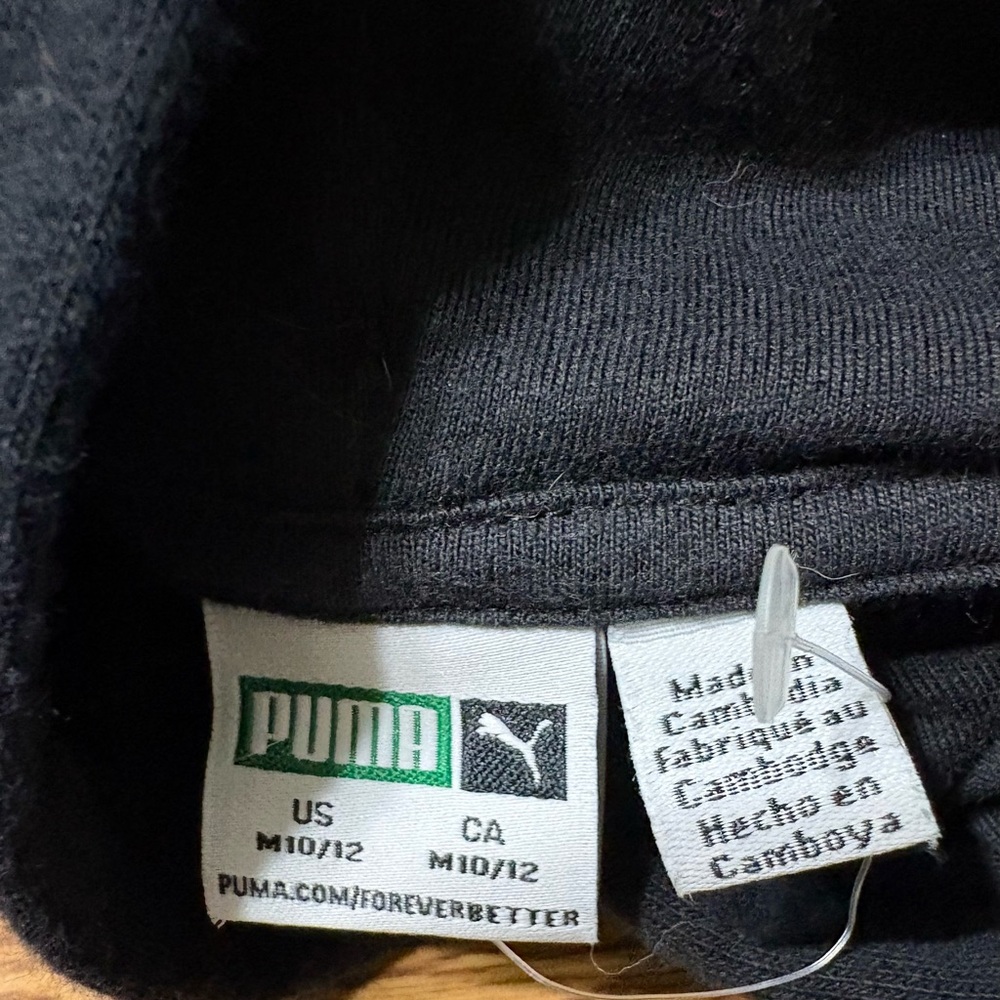 NEW GIRLS BLACK PUMA SWEATSHIRT HOODIE SZ. MED. 10-12 - Picture 6 of 7